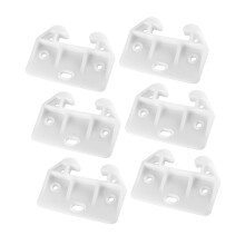 Pack of 6 Plastic Drawer Guides Replacement Parts for Dresser Drawer Guides Crab Hook Style Easy Installation for Furniture White