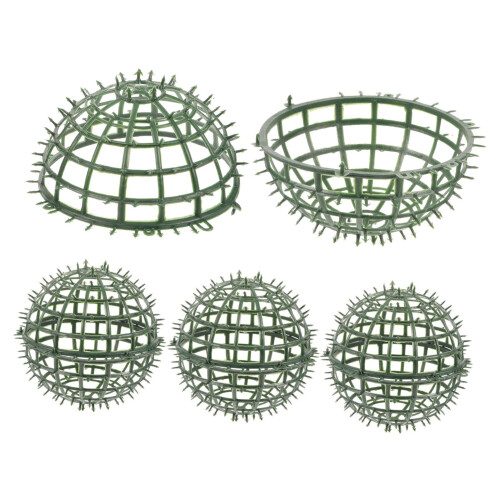 Artificial Plant Topiary Cage Grass Frame Rack For Flower Plastic Material 6 Inch 4 Pack