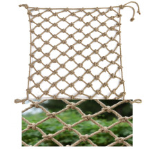 Hemp Rope Netting For Climbing Plants, Decorative NonSlip Safety Net, 5x5m, Color Hemp Rope