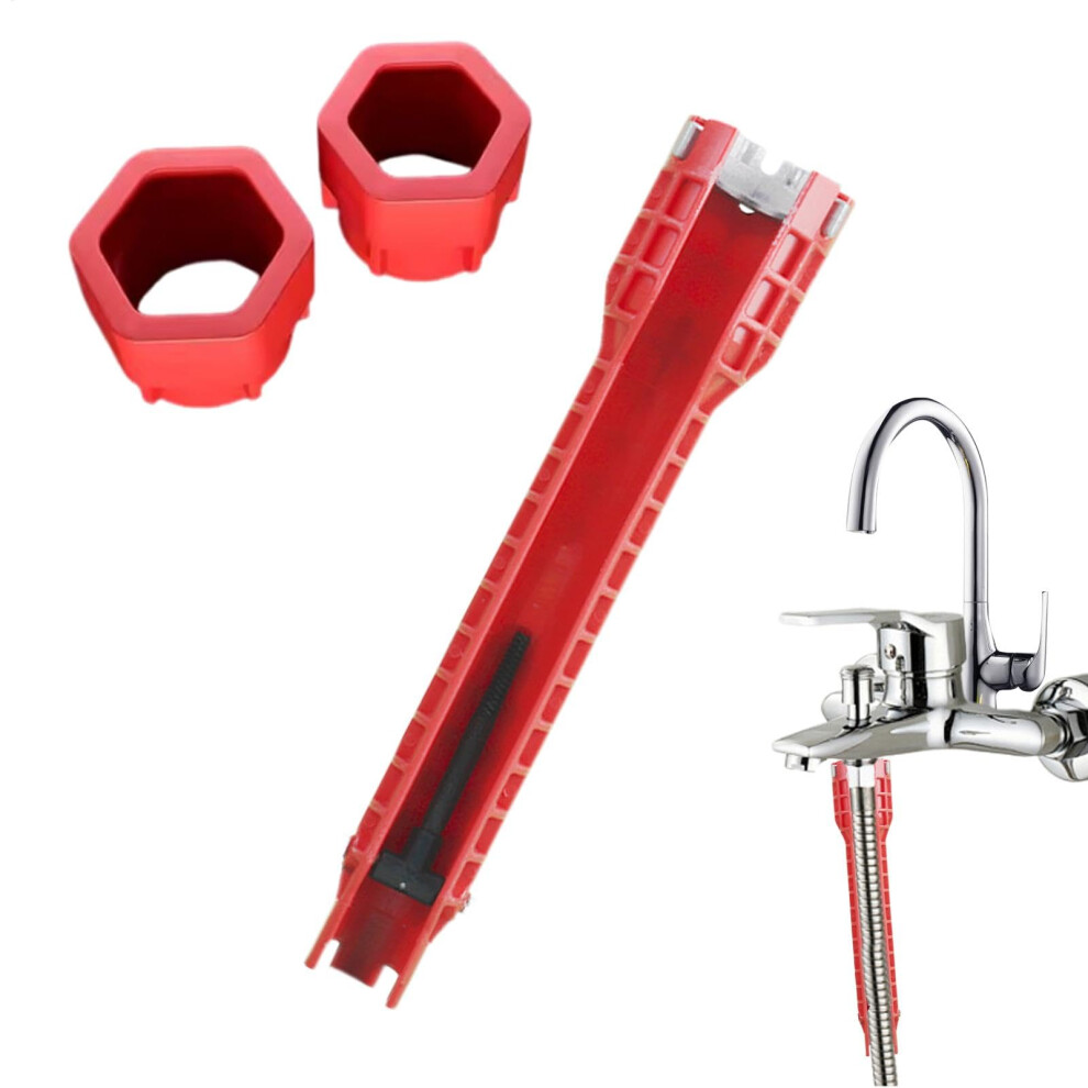 8 In 1 Heavy Duty Sink Faucet Wrench With Ergonomic Nonslip Grip For Tight Spaces And Installation 9365049041102