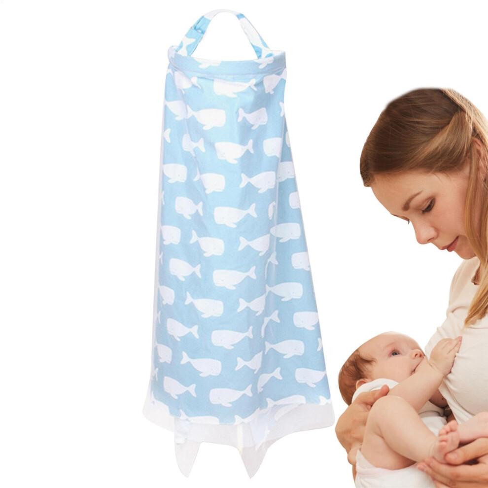 Nursing Cover for Breastfeeding, 360Degree Privacy Cotton Apron, Discreet Coverage, Washable Seat Canopy