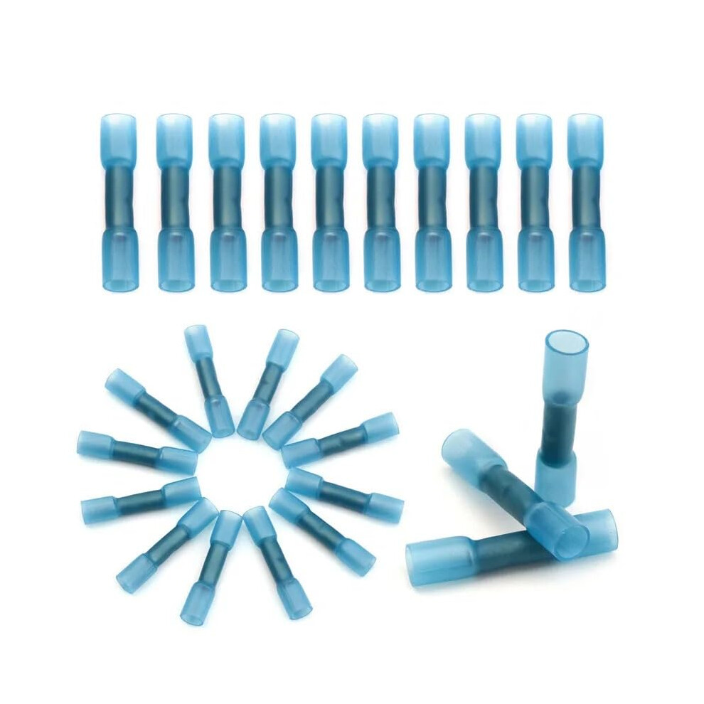 Blue Waterproof Copperpe Heat Shrink Butt Wire Cable Splice Connector Terminal 1614 Awg Fit For Automobile Cable Kit 20Pcs/Lot Ref: 1789 9412369297419