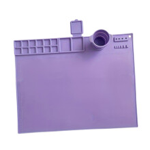 Silicone painting mat with cup table graffiti mat easy cleaning craft DIY mat for creating stencil, violet