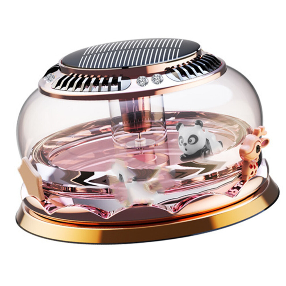 Solar Car Perfume Diffuser Ornament Abs Glass Rotating Aromatherapy 4981368802696