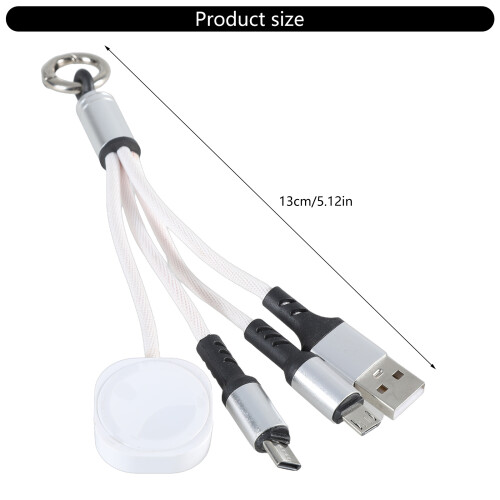 USB auf Typ C + USB-Ladekabel für Watch 7/6/5/4/3 Handy-Tablet 2