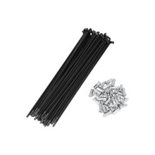 Bicycle Spokes 12G 171mm, 36 Set, Steel Wheel Spokes for Road and MTB, Durable, Black