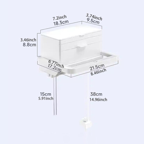 Box for, Hanging Overflow Box, USB Drip Tray, Multilayer Silent  Mount with Lighting, Ref: 6839 2