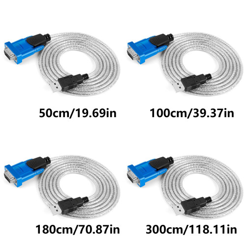 Fast Speed USB to RS232 DB9 Serial Converters Adapter-100cm 1