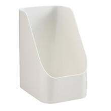 White Plastic Makeup Brush Holder Organizer for Vanity and Bathroom