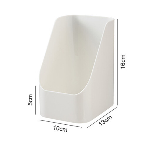 White Plastic Makeup Brush Holder Organizer for Vanity and Bathroom 1