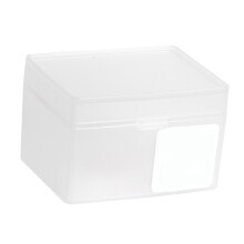 Stapelbare transparente Kunststoffbox mit Scharnierdeckel für leichten Zugang und Aufbewahrung