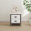 Boston 2 Drawer Bedside Table White Cabinet 1