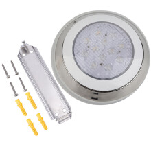 Luce LED subacquea AC12V18W integrata per illuminazione piscina, impermeabile IP68, alta trasparenza, luce bianca fredda combinata per fontane e