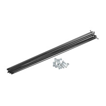 Bike Spokes 14G JBend, 11.42Inch Length, 12 Pieces With Nipples, Steel Cycle Spokes Kit, Fits Most Bicycle Wheels