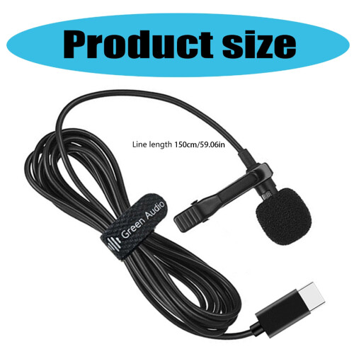 1 set omnidirectionele type C reversmicrofoon voor desktop- en 1