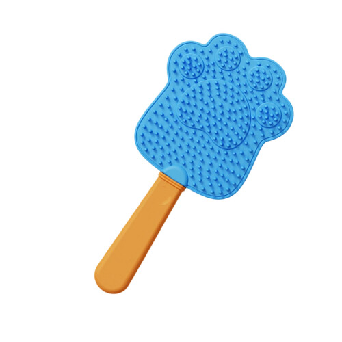 Brosse de massage et de démêlage double face pour- orange1 bleu