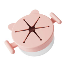Stainless Steel Snacks Holder with Removable Silicone Spill-m
