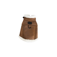 Brown Cats Fleece Vest For Cold Weather Thickened Polyester- XS