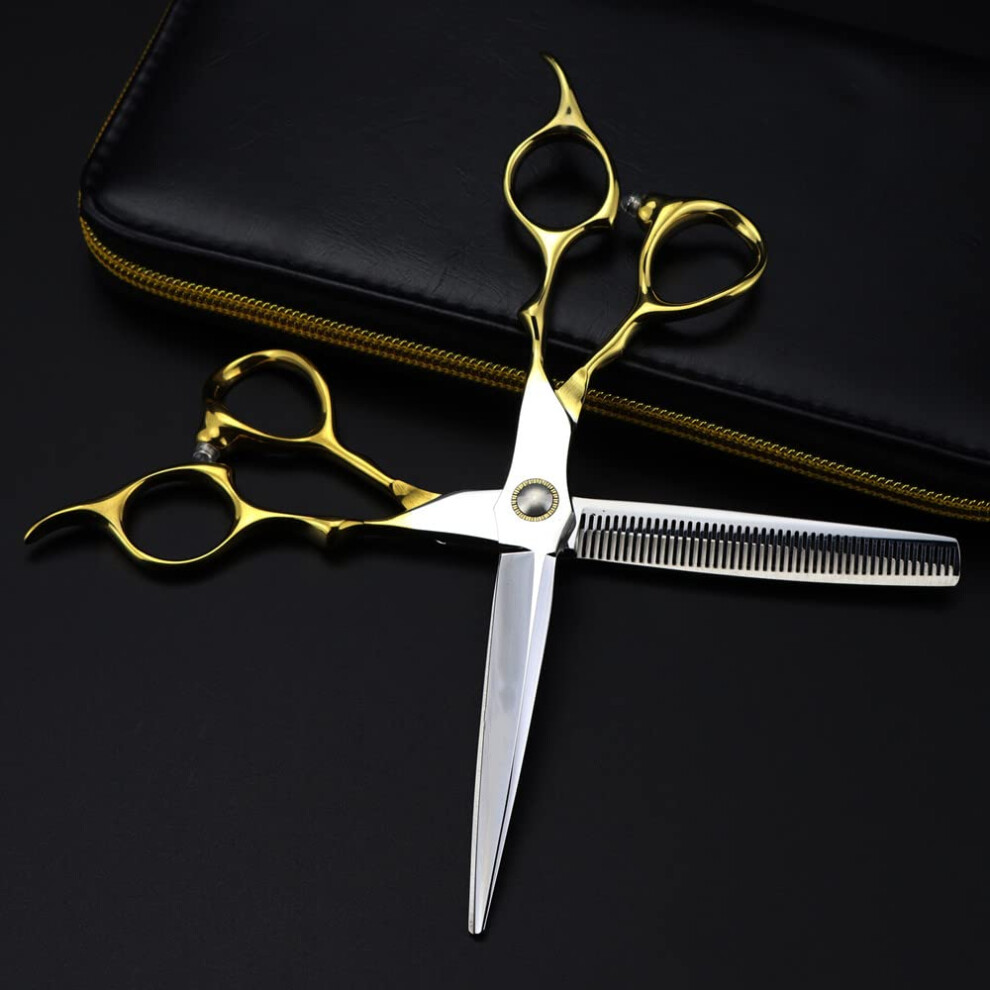 Professional Hair Cutting Shears, JP 440c Steel 6.5 inch Barber Scissors (Set)