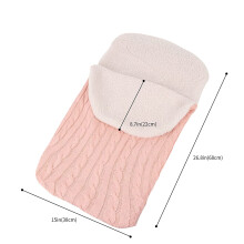 Saco de dormir delicado para cochecito de bebé, saco de dormir multifuncional exquisitamente tejido a crochet y con dobladillo para bebés de 0 a 24