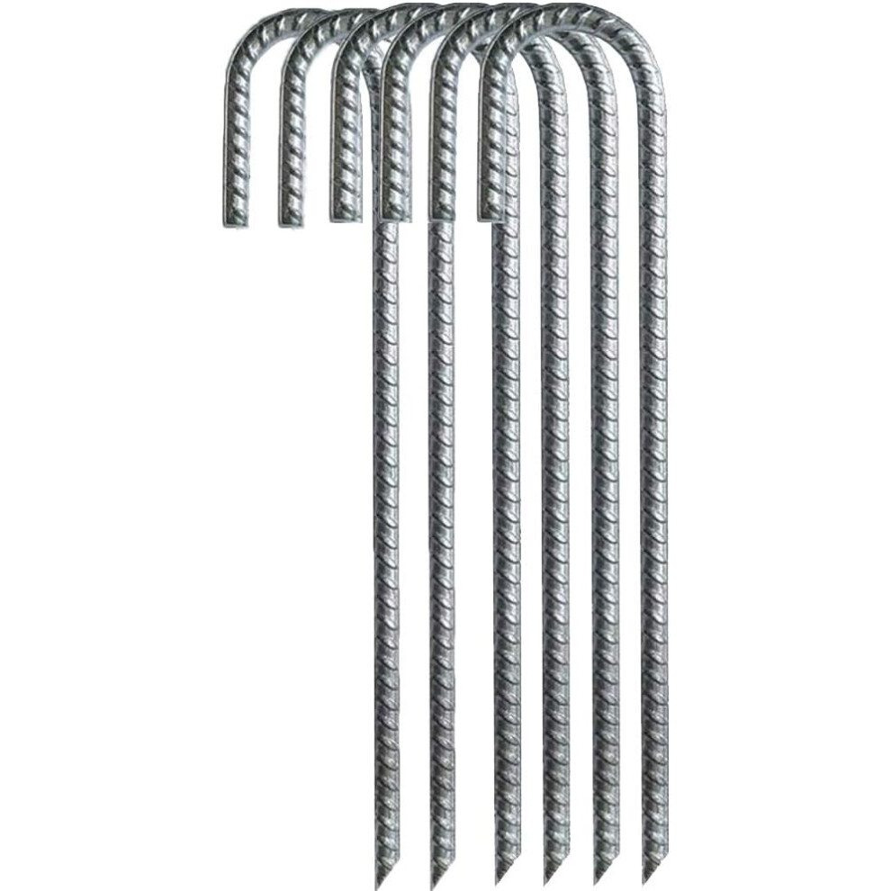 Galvanized Steel Rebar Stakes For Unmatched Security, J Hook Ground Anchors For Every Outdoor Challenge 9004841582023