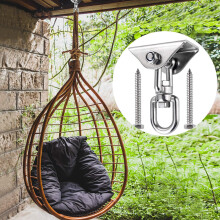 Swing Hardware Kit, Heavy Duty Stainless Steel Swing Hanger With Free Swivel, Perfect For Yoga Swing, Hammock Chair & Porch Swings, 360 Rotatable,