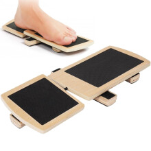 Foot Strengthener Trainer, Portable Wooden Ankle Balance Board for Kids and Adults, 11.42x4.33x0.59 Inches, Rubber Material