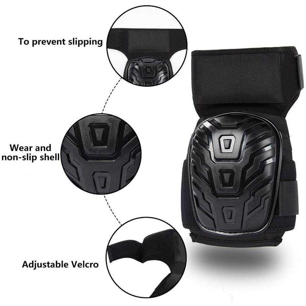 Knee Protectors, Strong Stretchable Straps Knee Pads With Durable Eva Foam, Essential For Flooring, Gardening, Cleaning, And Garage Work 9128293855303