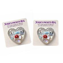 Pocket Hug Card for Nurses and Doctor Heart Shape-2PCS A