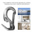 2 Pcs Stainless Steel Spring Hooks 65mm Rust-Resistant Marine Hardware 3