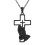 Pendentif de crémation de bijoux de cendres croisées-Noir 1