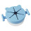 Spill Proof Stainless Steel Snacks Bowl Cup with-light blue 1