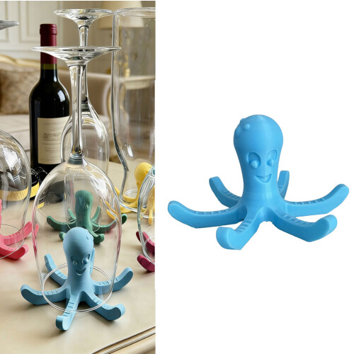 Octopuses Cup Holder Rack For Kitchen Sink Area Dries-Pink 2