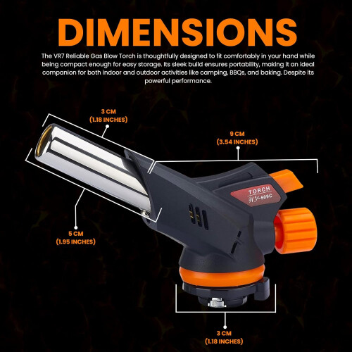 Butane Torch with Adjustable Flame Control for Cooking, Baking, BBQ and Camping 1