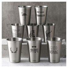 Stainless Steel Beer Mug/Drinking Cup, AntiSpill Office Coffee Mug, Household Party Tableware, 8Piece Set (350 ml x 8 pcs)