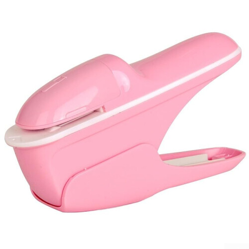 Bind papers conveniently anywhere with this compact and sustainable tool without staples (Pink).