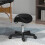 Homcom HOMCOM Saddle Stool Adjustable Rolling Salon Chair for Massage Spa Beauty Black 1