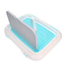 Dog Toilet Indoor Puppy Training Toilet Cat Potty Fence Indoor Dog Potty Tray Potty for Planned Urination for Dogs to Paws Dry The Floor Clean (Blue)