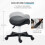 Homcom HOMCOM Saddle Stool Adjustable Rolling Salon Chair for Massage Spa Beauty Black 4