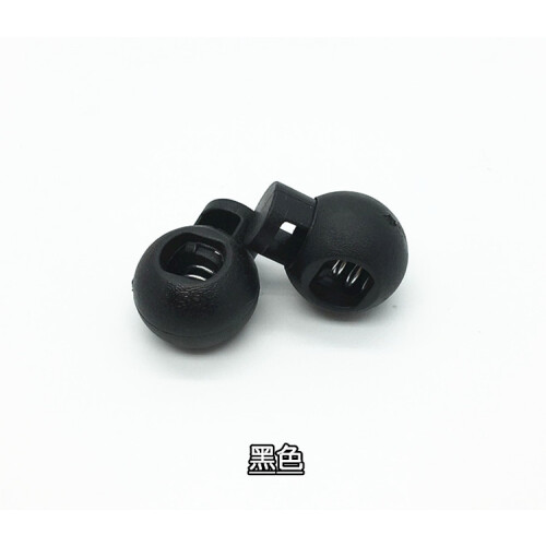 Round Ball Shape Single Hole Style, Elastic Drawstring Cord Locks for Wide Application, Plastic Toggle Locks, 60pcs, Six Color 2
