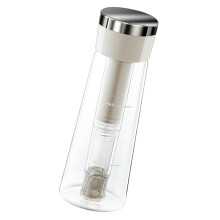 Premium Stainless Steel Cold Brew Pitcher 64oz Portable Design for Iced Coffee and Tea Outdoor Use White