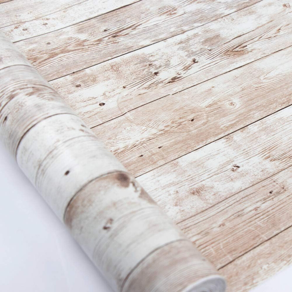 Unleash Your Creativity With Realistic Wood Grain, Distressed Wood Contact Paper For Endless Possibilities, Self-Adhesive Removable Wallpaper For Effo 9074015327170