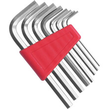 Professional L-Shaped Hex Key Set For Versatile Applications, Color Coded Allen Wrenches With Mechanical Leverage And Powder Coated Finish, 8 Pieces