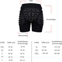 Skyddsshorts för barn, premiumkvalitetsmaterial, justerbar storlek, vadderade shorts för skridskoåkning, snowboard, skidåkning, skridskoåkning,