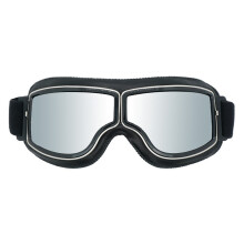 Lunettes de moto style aviateur vintage, monture légère en TPU avec traitement antibuée et anti-poussière, vision claire même par temps sableux