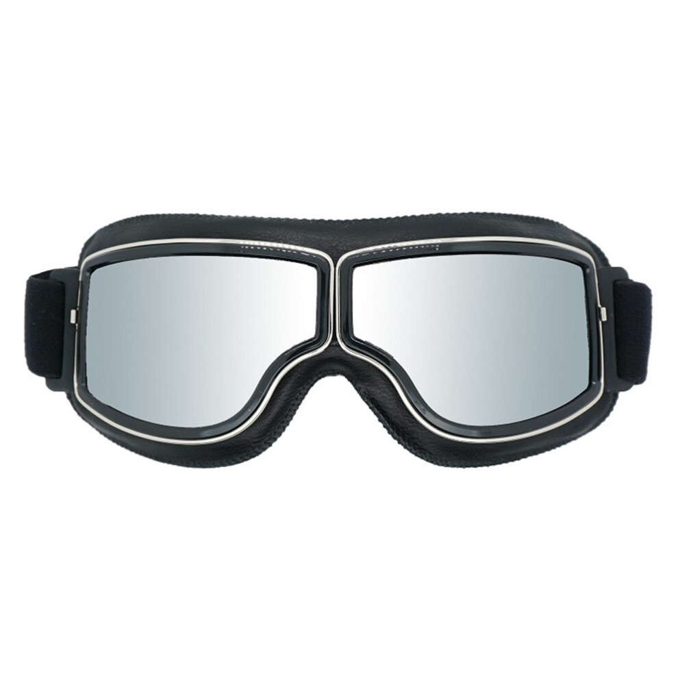 Vintage Aviator Motorcycle Goggles, Clear Vision In Sand And Dust, Scratch Resistant Lenses With Adjustable Strap For Outdoor Activities 9340258613425