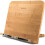 Versatile Foldable Cookbook Holder, Bamboo Book Stand with Adjustable Viewing Angles for Tablet Support Stand, Durable Construction, Portable Reading 2