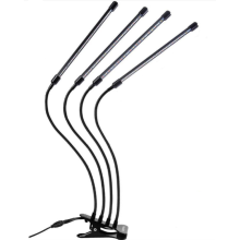 Luz de cultivo para plantas de interior com LED de espectro completo, hastes flexíveis e temporizador automático de ligar/desligar, promove um