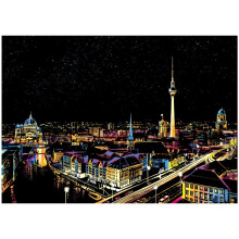 Night Light Scratch Art Paris  Eiffel Tower Scratch Picture Set with Fireworks  Creative Crafts for Adults and Children Berlin