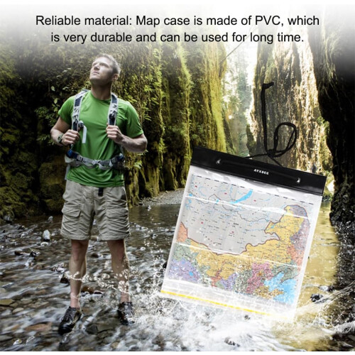 Map Case Waterproof PVC Document Holder Portable Camping Organizer With Zipper 1